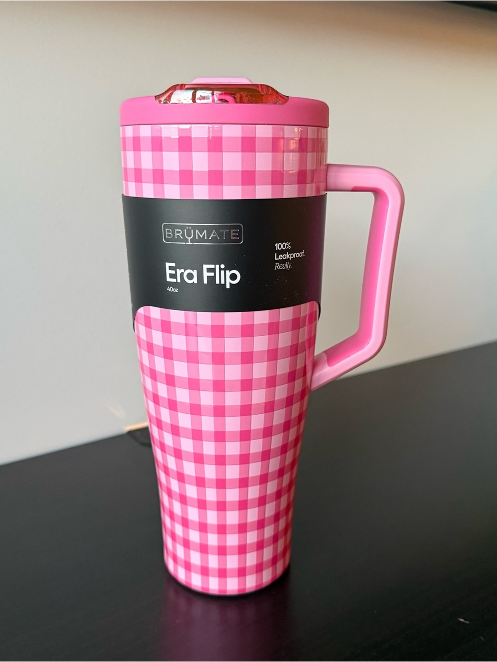BrüMate Era Flip 40oz Pink Gingham Limited Edition